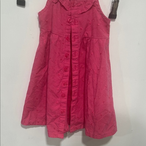 Adorable Pink Button-Front Kids Dress - Picture 3 of 4